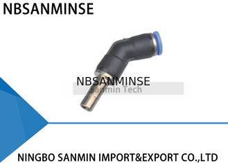 Empurrar pneumático de compressor de ar do conector do cotovelo do grau PLJ45 os encaixes Sanmin de alta qualidade