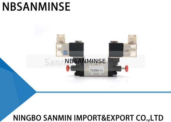 Tipo piloto interno válvula dedicada da maneira da posição 5 de TG358V11 G1/8 2 da bomba da porta para o sistema da porta de carro do caminhão