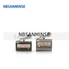 Linha em dois sentidos pneumática da automatização da válvula do rolo da válvula de controle de Mechnical do ar da maneira de NBSANMINSE V2-M5 V2-1/8 2/2