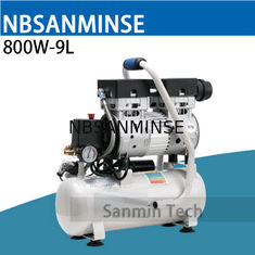 800W - aplicação home de trabalho AC220V Sanmin de alta qualidade da mini madeira muda de alta pressão do projeto de Oilless do compressor de ar 9L