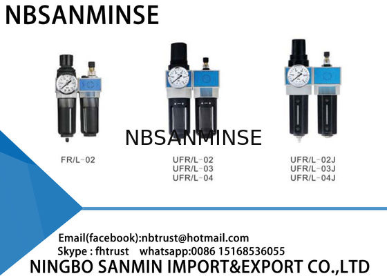 Peças pneumáticas do compressor de ar da máquina do CNC da automatização das unidades FRL do lubrificador do regulador do filtro de ar duas