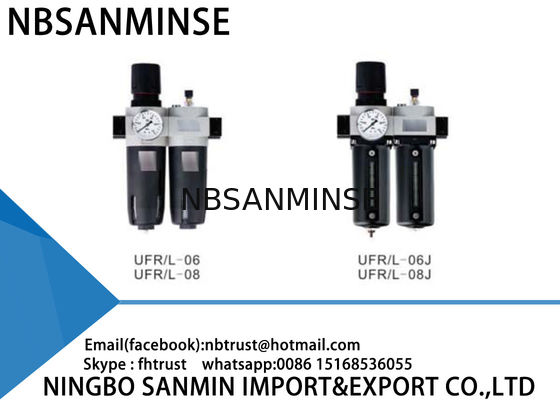 Peças pneumáticas do compressor de ar da máquina do CNC da automatização das unidades FRL do lubrificador do regulador do filtro de ar duas