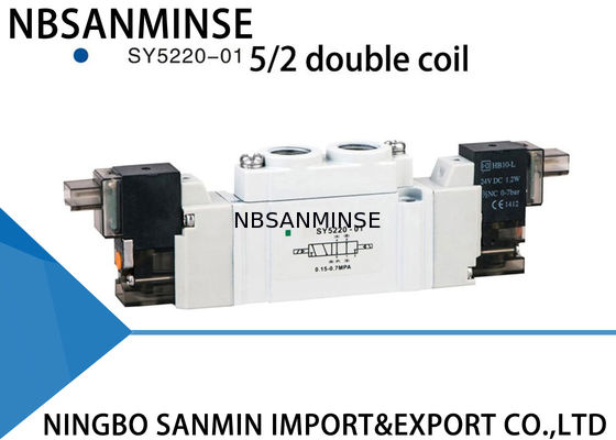 Mini posição 5/2 5/3 Dustproof pneumática da válvula de solenoide SY5000 220VAC