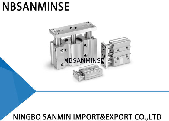 Cilindro pneumático guiado estojo compacto da série de MGP ação ativa dobro do tamanho de furo de 12 - de 100mm