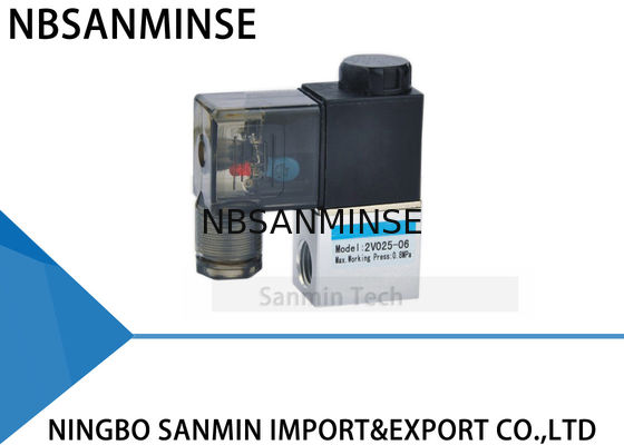 2 posição 1/8" 1/4" da maneira 2 selo do óleo material pneumático da válvula de solenoide NBR do tamanho do porto