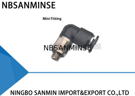 PL - One Touch do estojo compacto de C que cabe empurrar pneumático plástico das peças dos mini encaixes o encaixe de cotovelo masculino Sanmin do ar