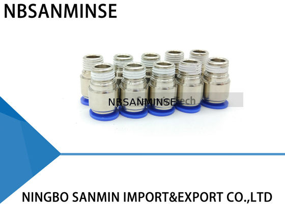 Empurrar pneumático reto masculino redondo das peças pneumáticas plásticas do tubo do POC conector apropriado Sanmin da conexão