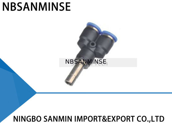 Empurrar igual pneumático do One Touch do conector da tubulação do T Y da maneira de PYJ 3 os encaixes plásticos Sanmin de alta qualidade do ar