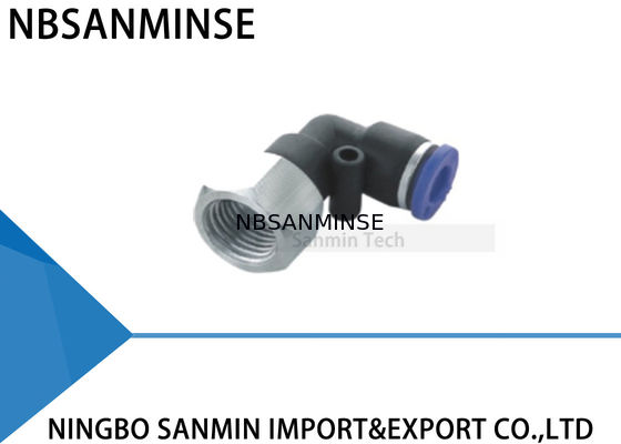 Empurrar pneumático do ar do tubo de PLF a linha fêmea plástica Sanmin do tubo do encaixe de cotovelo