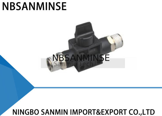 Linha pneumática da mão da válvula de controle do fluxo de HVSS para rosquear empurrar do conector 2Way/3 encaixes Sanmin da maneira