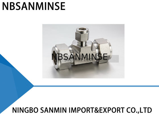 Encanamento de aço inoxidável do T SS316L da união da ROTINA que cabe o ar pneumático Sanmin de alta qualidade cabendo