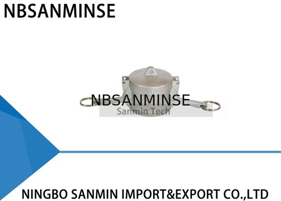 Um Camlock da C.C. DF de B C D E F que acopla os encaixes pneumáticos NBSANMINSE