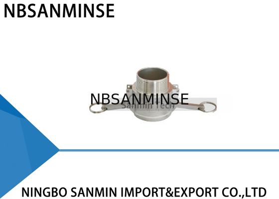 Um Camlock da C.C. DF de B C D E F que acopla os encaixes pneumáticos NBSANMINSE