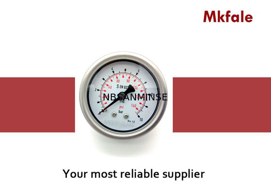 63B / L soldadura de laser enchida líquido do calibre de pressão do combustível de 2,5 polegadas com certificado do CE