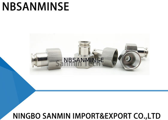 NBSANMINSE SSPCF M5 M6 1/8 1/4 3/8 de linha interna de 1/2 SS316L parte reto fêmea