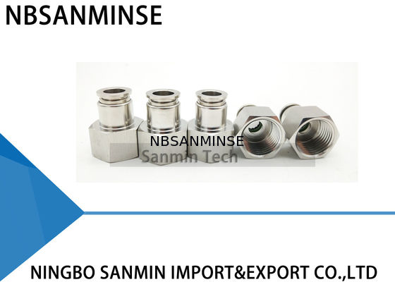 NBSANMINSE SSPCF M5 M6 1/8 1/4 3/8 de linha interna de 1/2 SS316L parte reto fêmea