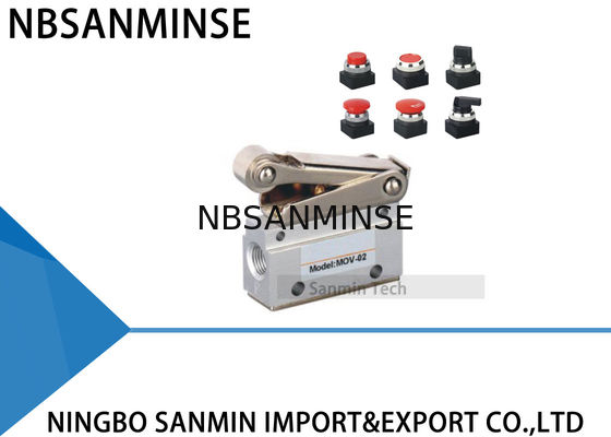 MOVIMENTOS de NBSANMINSE 1/8 de válvula de ar pneumática do controle da mão da válvula mecânica da série da linha de G