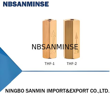 Válvula de verificação de retorno de óleo THF de alta pressão com orifício de 0,8 a 3,0 mm e pressão máxima de 15 bar