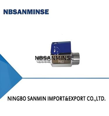 Válvula Esférica 1/8'' 1/4'' 3/8'' 1/2'' 3/4'' Polegada Mini Pneumática Ar Válvula M/M ss304 ss316