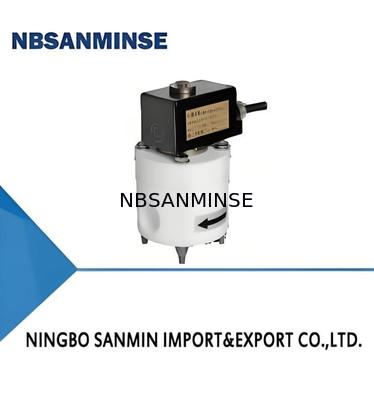 Válvula eletromagnética de politetrafluoroetileno (PTFE) com resistência à temperatura máx. de +120℃, pressão de trabalho de 0,01～0,6 MPa e resistência à compressão de 1,2 MPa