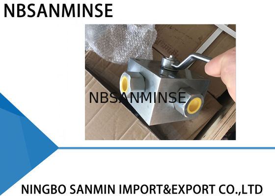 Poder marinho de quatro vias do manual da válvula de bola da linha de G da válvula de bola do aço carbono de KHB4K