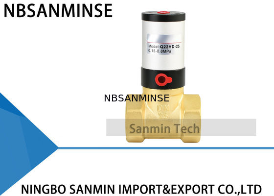 Válvula de pistão pneumática material de aço inoxidável do bronze da válvula de controle pneumático da série de Q22HD para o ar da água