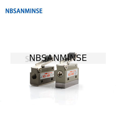 Linha em dois sentidos pneumática da automatização da válvula do rolo da válvula de controle de Mechnical do ar da maneira de NBSANMINSE V2-M5 V2-1/8 2/2