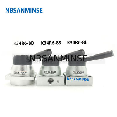 Linha manual pneumática mecânica de G 1/4 da válvula da válvula do desenho da válvula de interruptor mão de NBSANMINSE K34R6 G1/4 da”