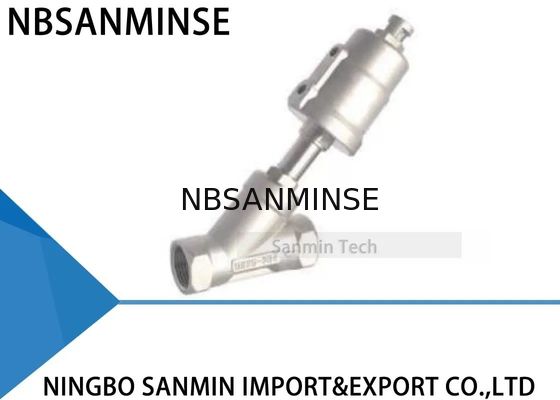 Da maneira pneumática da válvula de ar 2 do pistão da válvula de Seat do ângulo válvula de aço inoxidável para o nitrogênio da máquina de enchimento do gás de óleo do ar