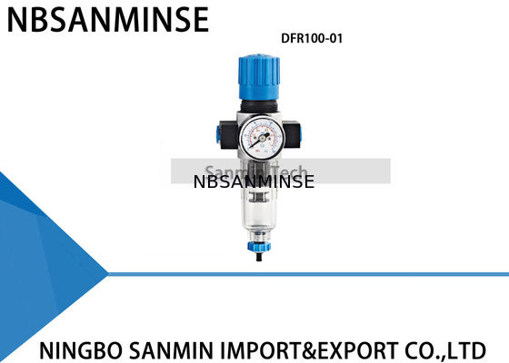 Equipamento pneumático da fonte de ar do lubrificador do regulador do filtro do preto azul