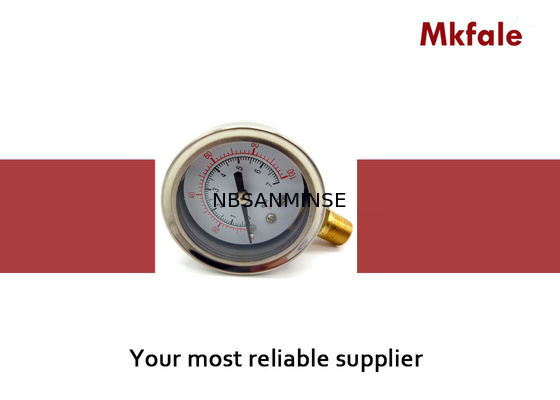 SM2SB 40B/L líquido encheu o calibre de pressão da água com a conexão parafusada dois